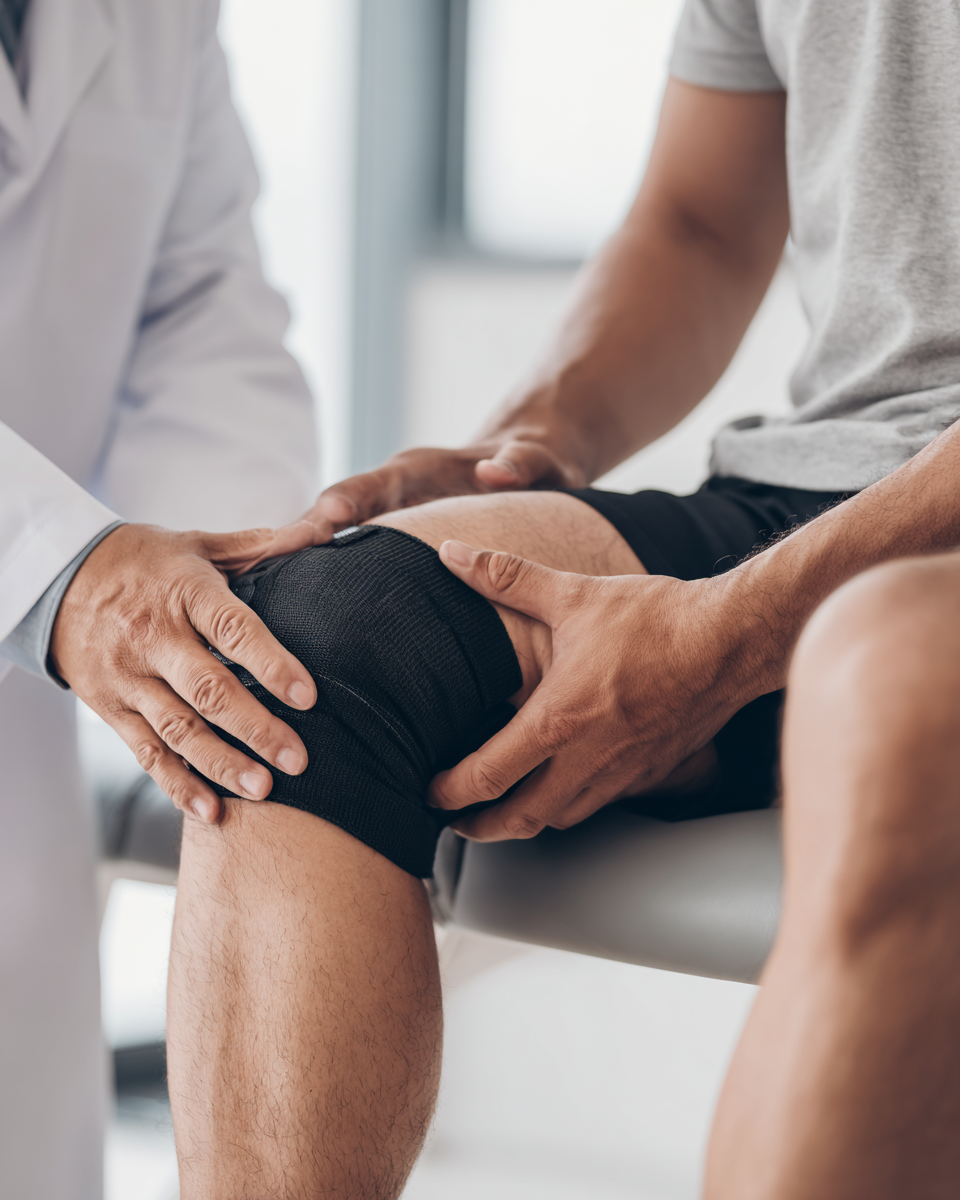 Los Angeles orthopedic specialist evaluating a patient for mcl / pcl / lcl tear — LAOSS board-certified care across eight LA offices