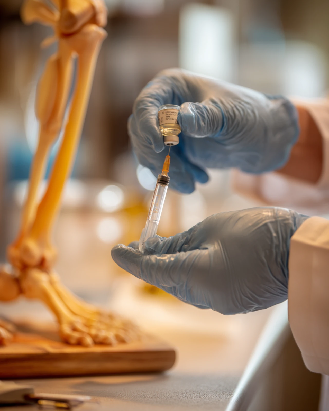 Hyaluronic acid (HA) viscosupplementation knee injection — minimally invasive in-office procedure at Los Angeles Orthopedic Surgery Specialists